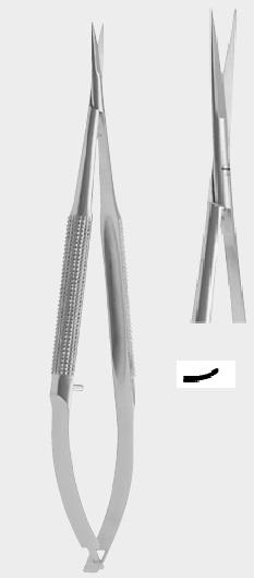 Мікроножиці гінекологічні, ø 8 мм (mm), 18 см (cm), вигнуті. Бренд: Zepf (Зепф).